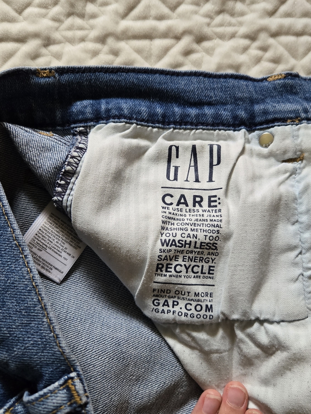 GAP High-Rise Straight-Leg Jeans in Blue Size 31 Short / 12 Petite - Picture 5 of 9